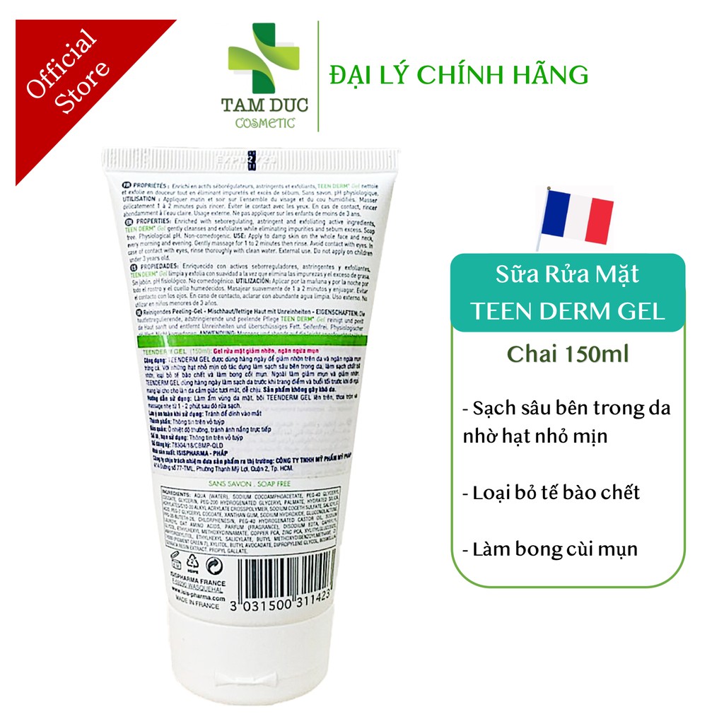 ✅ GEL RỬA MẶT ISIS TEENDERM GEL 150ML