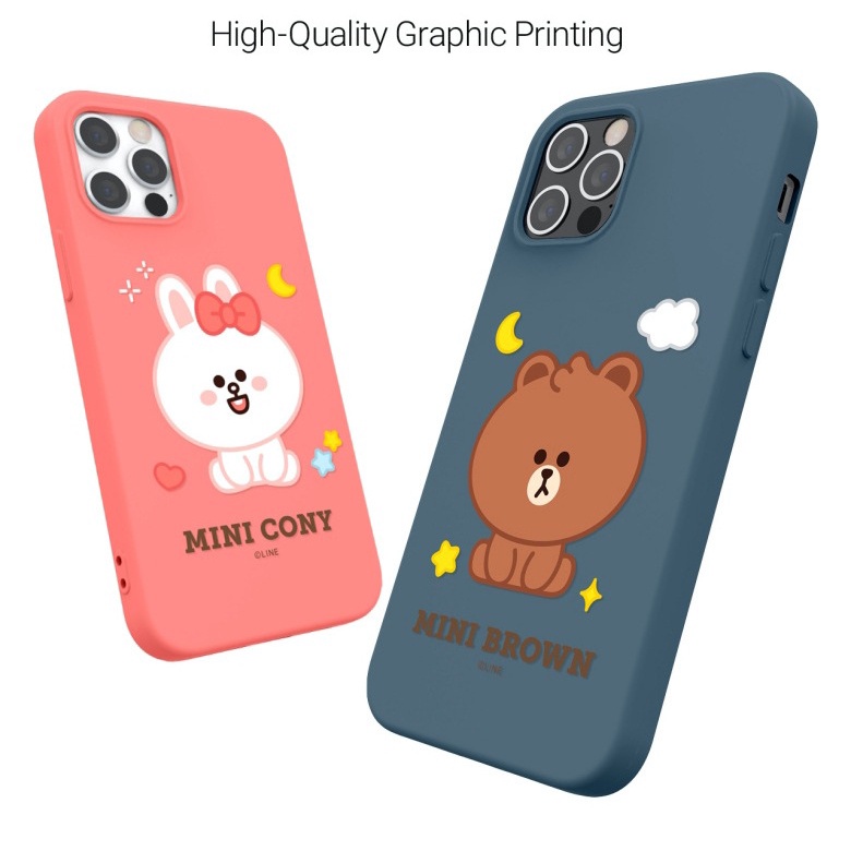 Ốp điện thoại silicon mềm chống sốc hình nhân vật Line Friends cho iPhone 13/13 Pro Max/12 Pro Max/12 Mini/12 Pro/11 Pro Max/11