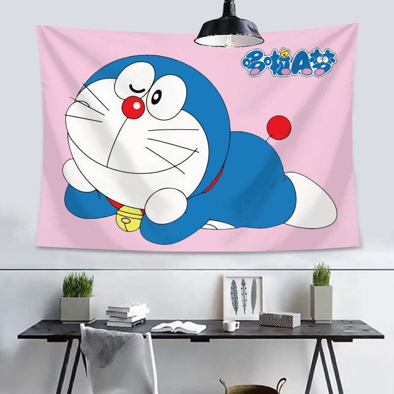 Thảm Treo Tường Trang Trí Phòng Ngủ Hình Doraemon Đáng Yêu