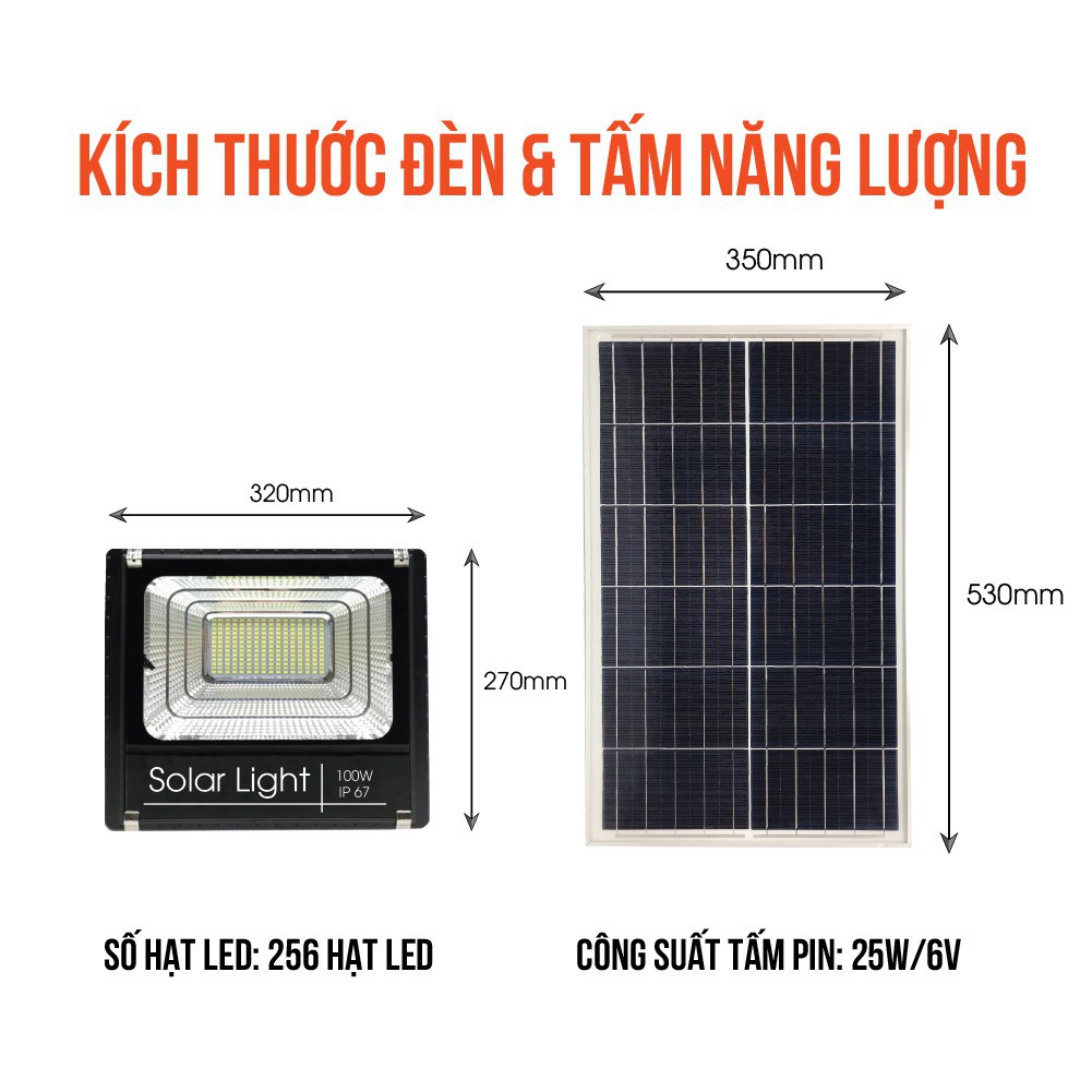 [CHÍNH HÃNG] Đèn pha năng lượng mặt trời VITI SMART 100W