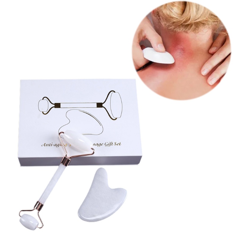 Youyo Thanh Lăn Ngọc Bích Mát Xa Mặt Và Gua Sha - Dụng Cụ Lăn Mát Xa Làm Đẹp Thủ Công - Chính Hãng N