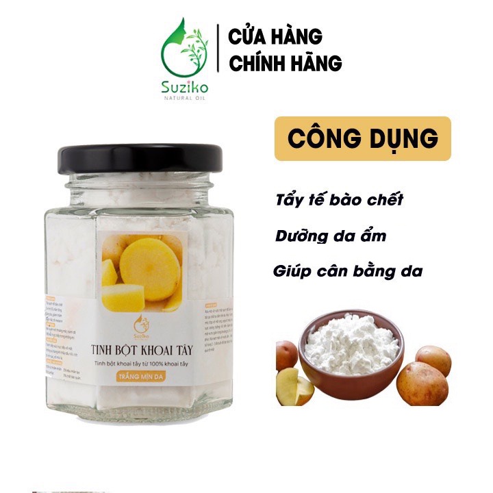 Bột Khoai Tây đắp mặt nạ hữu cơ SUZIKO nguyên chất 140G | 100% Organic