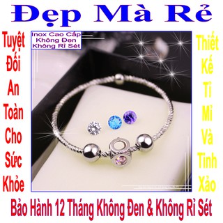 Vòng tay inox nữ đẹp - Cam kết 1 đổi 1 nếu hoen, gỉ sét