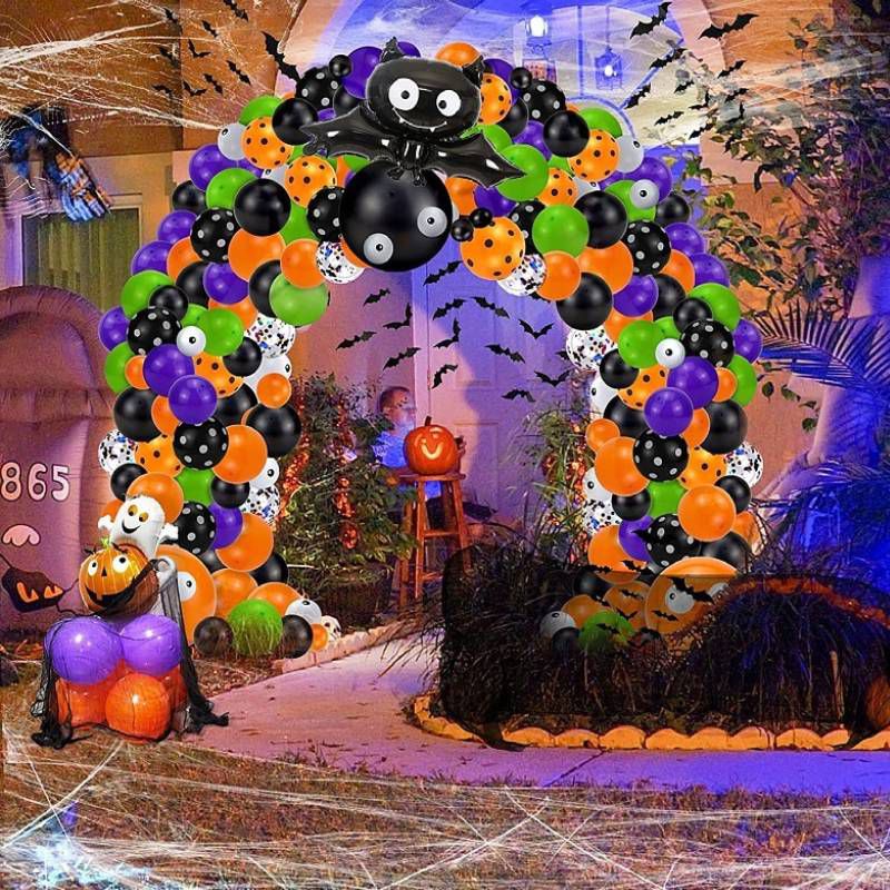 Set vòm bong bóng nhiều màu sắc 2022 dành cho trang trí tiệc tùng sinh nhật trẻ em halloween