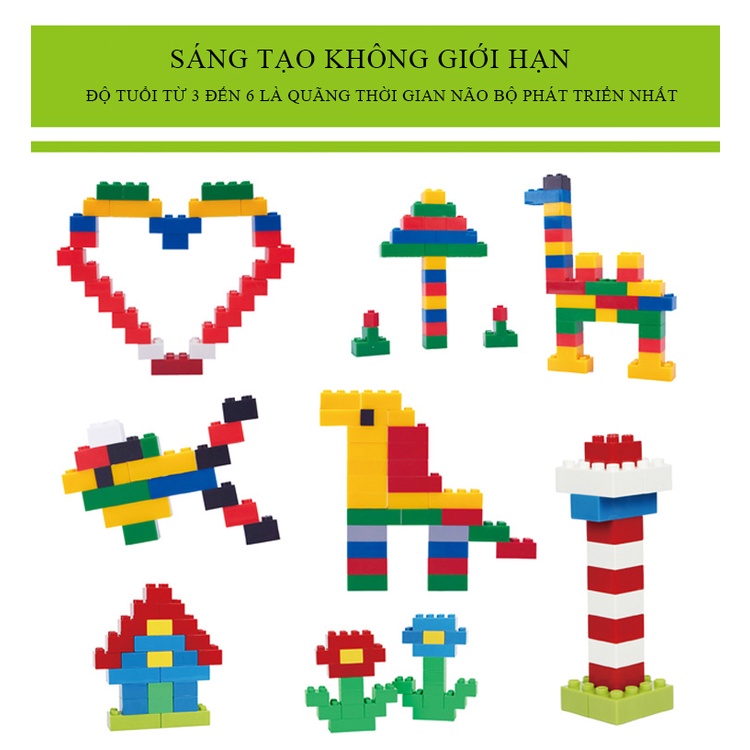 Đồ chơi xếp hình 500 và 1000 chi tiết. Lego lắp ghép phát triển trí tuệ trẻ em tăng khả năng sáng tạo