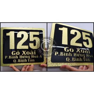 Biển số nhà 2 lớp hiện đại theo yêu cầu