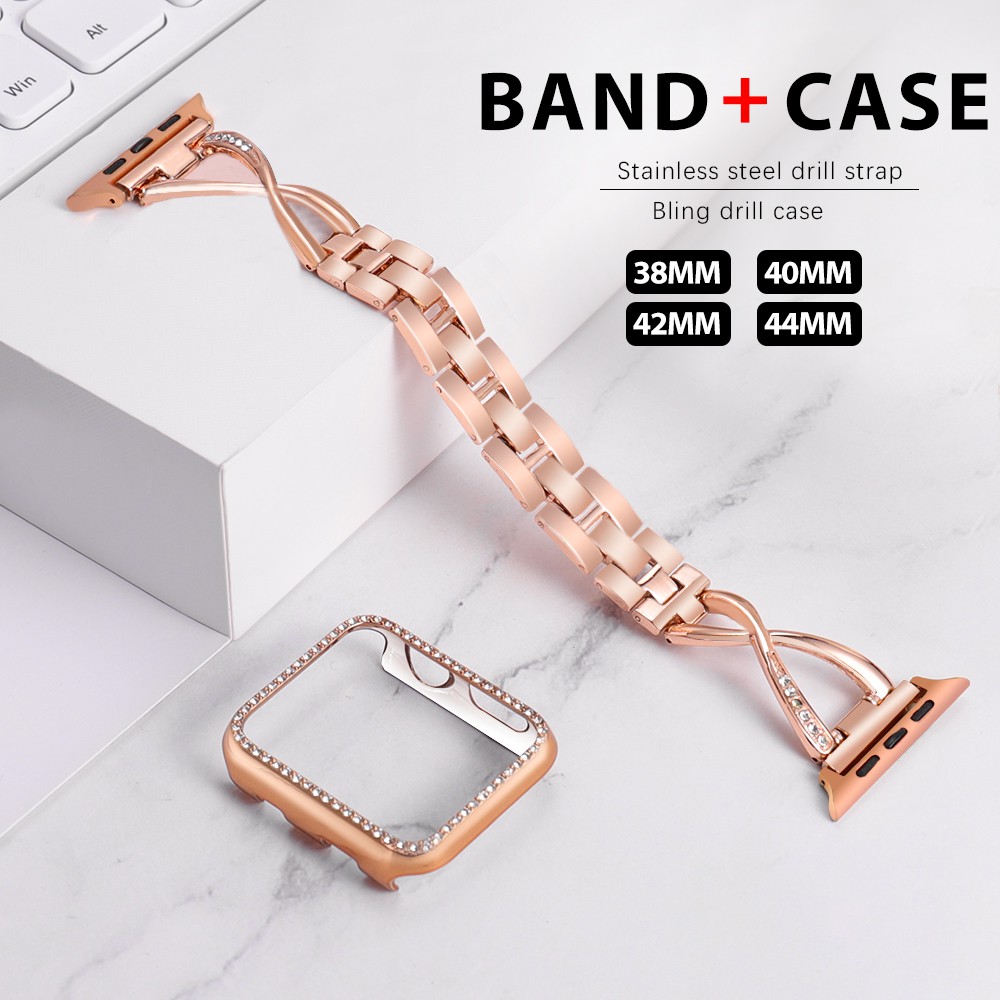 DÂY APPLE WATCH ĐÍNH ĐÁ CỰC XINH CHO SERIES 6/5/4/3/2/1 38mm/ 40mm/42mm/44mm