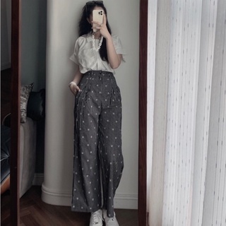 Set áo somi trắng quần cullottes mimee