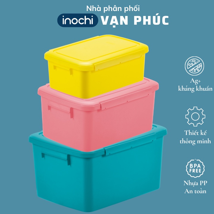 Thùng hộp đa năng đựng đồ trẻ em Inochi Notoro Nhật Bản, đựng đồ chơi, quần áo, đồ dùng học tập cho bé, an toàn Vạn Phúc