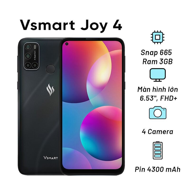 (Siêu Sale- 1 ngày duy nhất) Điện thoại Vsmart Joy 4 (6/64)