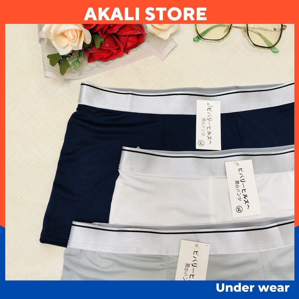 Quần lót nam BOXER thun lạnh, Quần sịp nam đùi thun lạnh tự nhiên 100% thoáng khí, co giãn cao cấp - AKALI