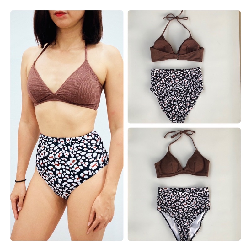 [Nhiều Kiểu] Bikini Hai Mảnh Cạp Cao Áo Có Mút Nâng Ngực Hàng Xuất Xịn