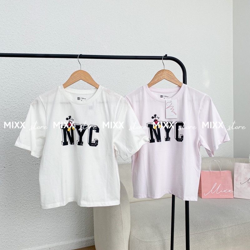 Áo Thun Nữ NYC mickey thun cotton mềm mịn thoáng mát phom lửng suông vừa phong cách trẻ trung