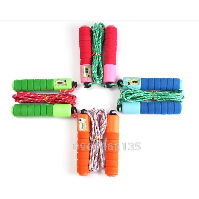 Dây Nhảy Thể Dục Có Đồng Hồ Tự Động Đếm Số Dài 2,3m