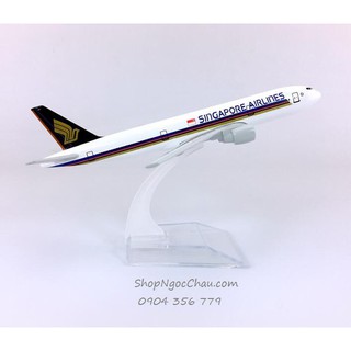 Mô hình máy bay tĩnh B777 Singapore Airlines 16cm