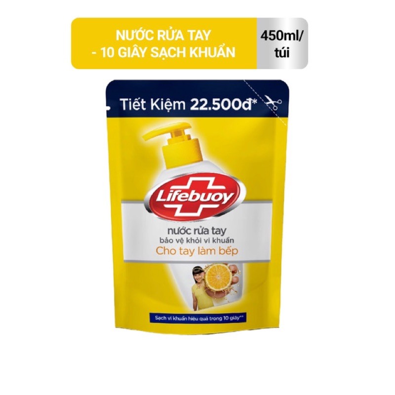 Nước rửa tay túi lifebuoy 450g diệt vi khuẩn | BigBuy360 - bigbuy360.vn