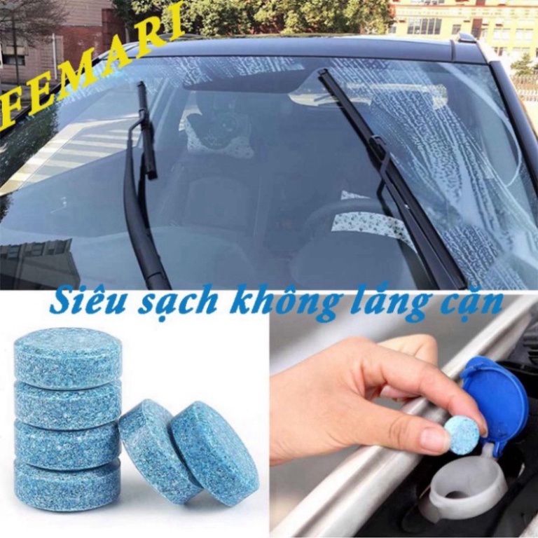 100 Viên sủi rửa kính lái chuyên để xử dụng xe hơi - Chất tẩy rửa kính chắn gió xe