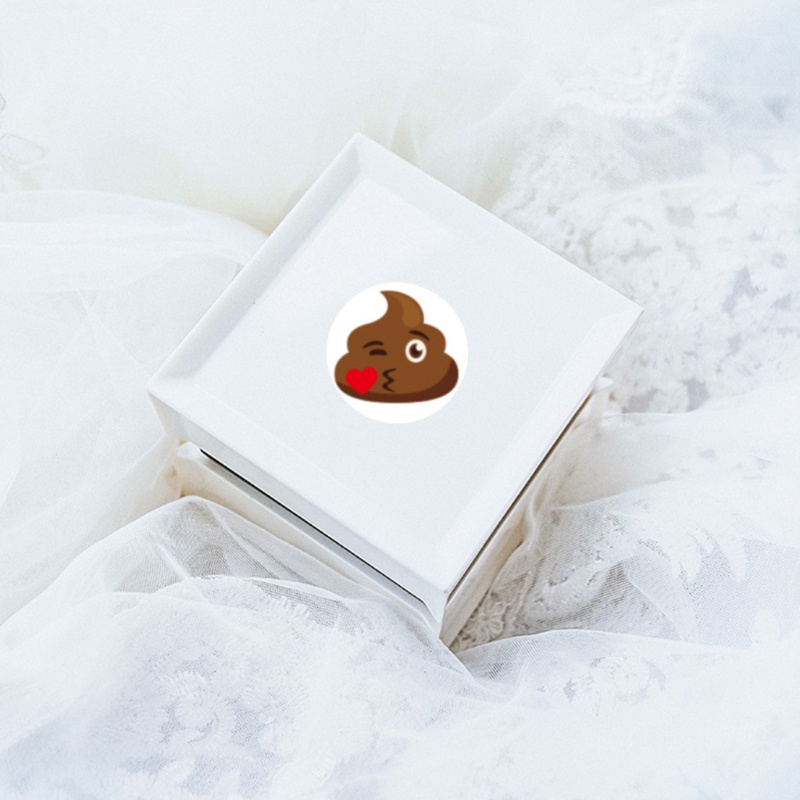 1 Cuộn 500 Miếng Dán Hình Tròn In Chữ Vui Nhộn Trang Trí Gói Quà