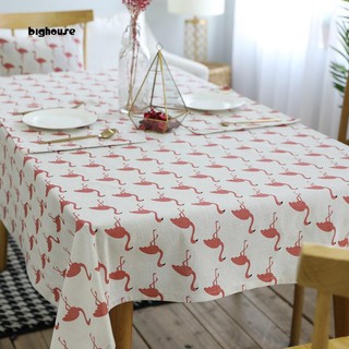 Khăn trải bàn canvas hồng hạc