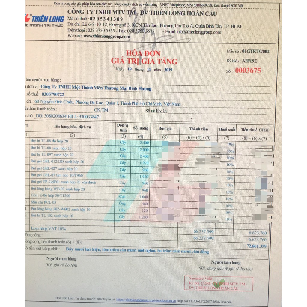 Bút Bi Thiên Long TL-097 Nét 0.5mm (Hộp 20 Cây)