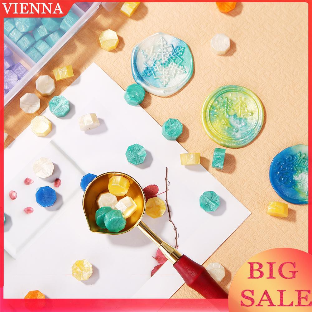 Túi 100 hạt sáp hình bát giác đóng dấu làm đồ trang trí thủ công