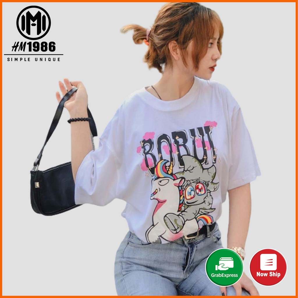 Áo thun tay lỡ Unisex aossi , áo phong form rộng , BoBui 101