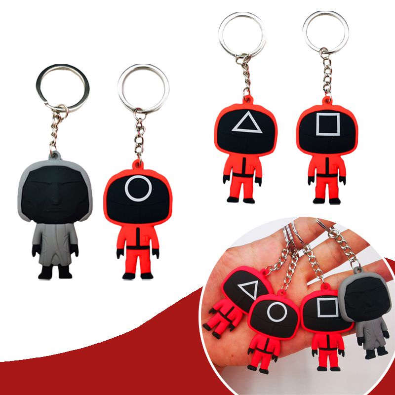 Móc khóa trò chơi câu mực hot trend chất liệu silicone chất lượng cao