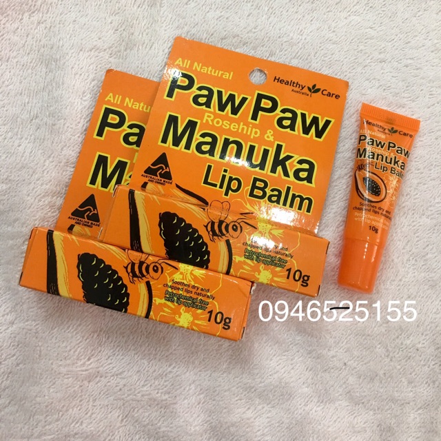 Dưỡng môi chiết xuất đu đủ Paw Paw Manuka