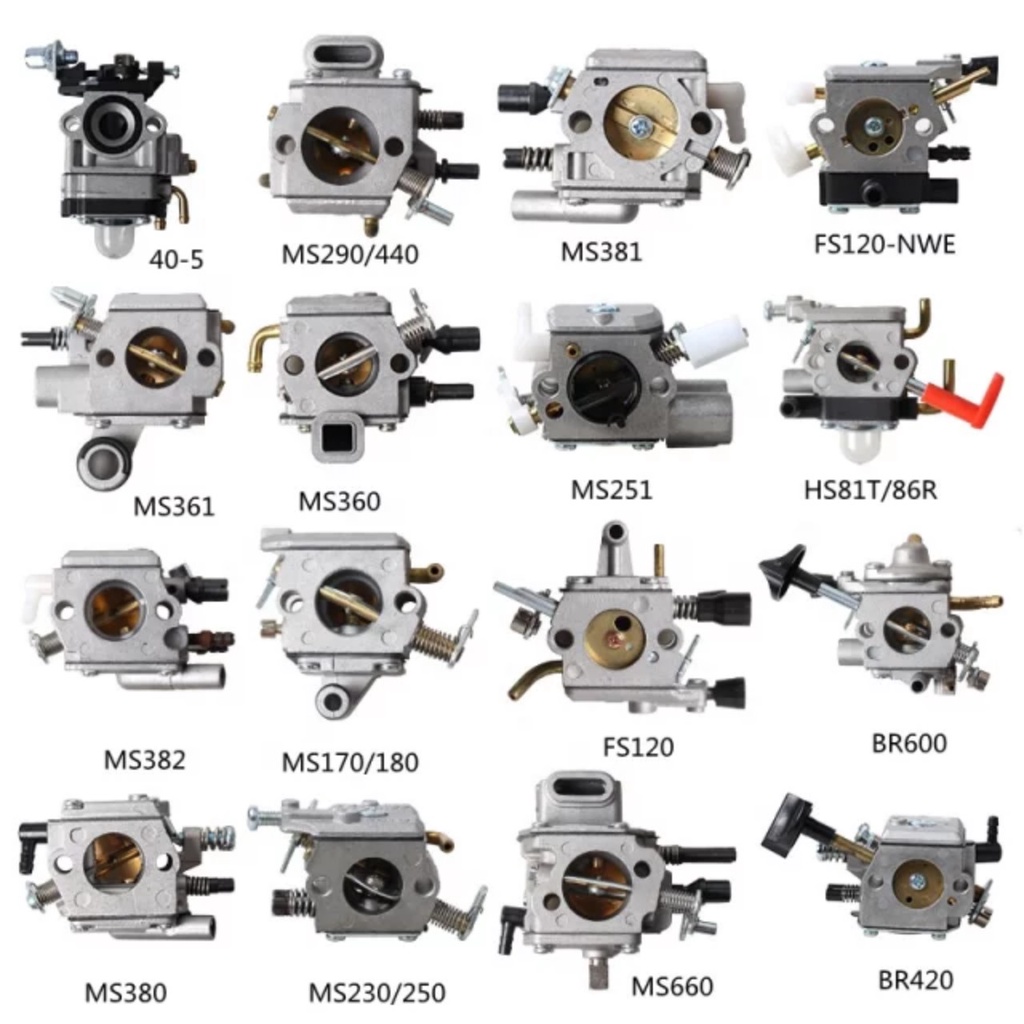 CHẾ HÒA KHÍ/ BÌNH XĂNG CON MÁY CƯA XÍCH 5200/365/ 435 /445 /353 / 381/ 180 250