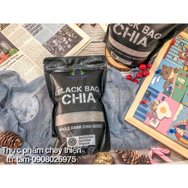 Hạt Chia Hữu Cơ Úc BLACK BAG Organic 500G