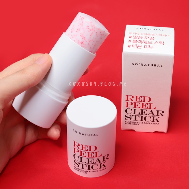 So Natural Red Peel Clear Stick - Thanh Lăn Mụn Đầu Đen