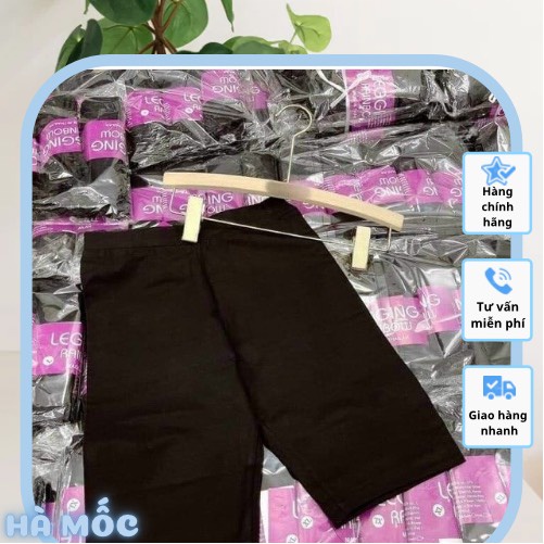 Quần legging nữ lửng vải thun cao cấp biker nữ đùi ngố đồ mặc nhà dáng ôm bó lưng thun tập gym yoga bigsize