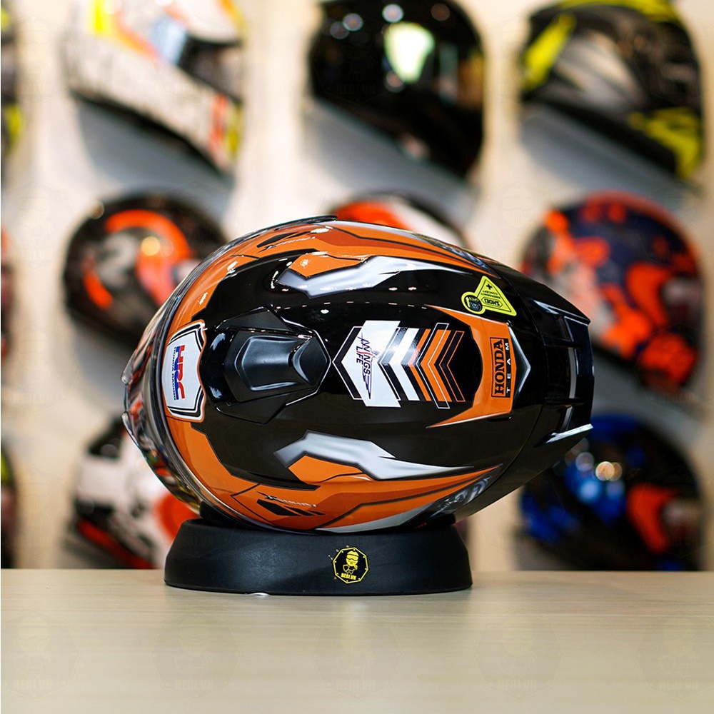 Combo Nón Fullface 2 Kính Yohe 981 Tem Decal Winner X Kèm Kính Đen Và Đuôi Gió Pista