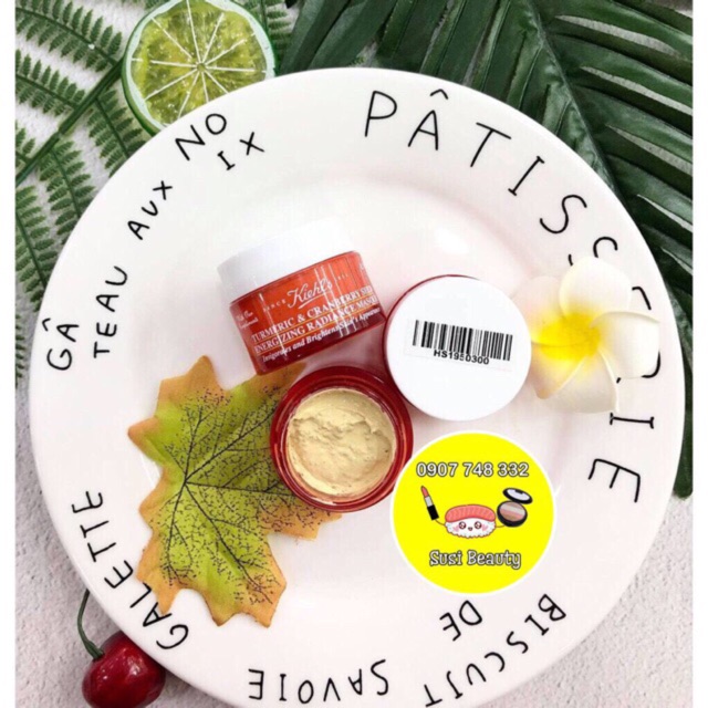 [DATE MỚI] Mặt nạ trắng da mờ thâm chiết xuất nghệ Kiehl's Turmeric & Cranberry Seed Energizing Radiance Masque 14ml