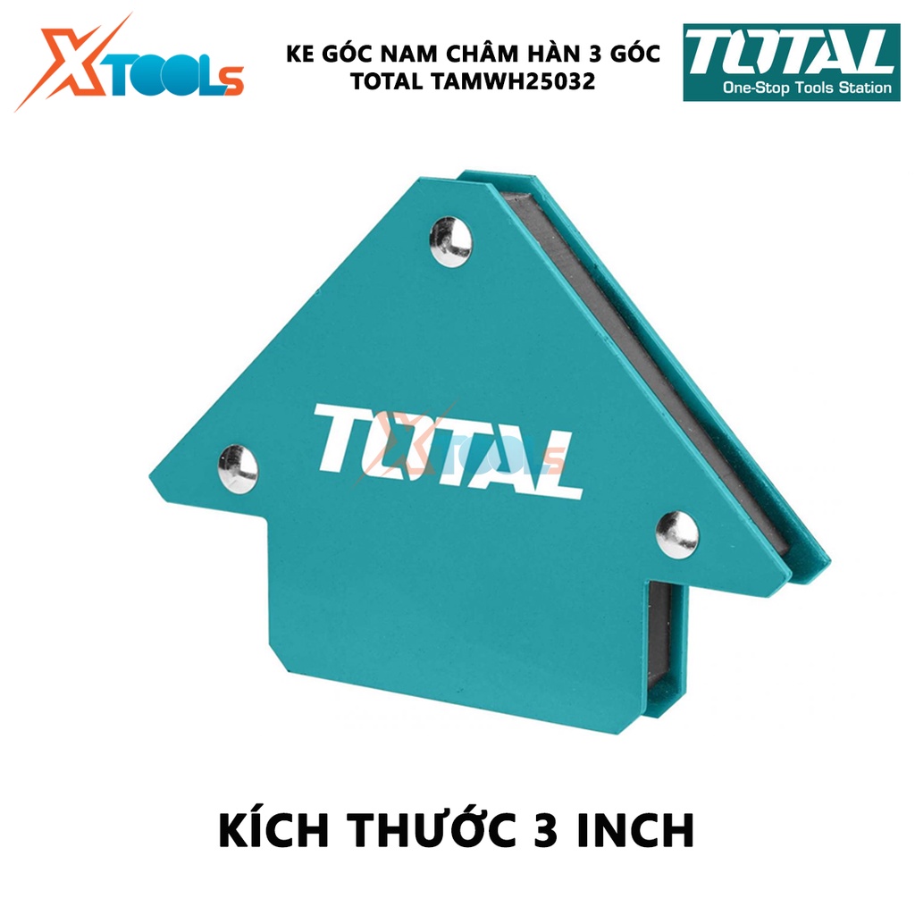 Ke nam châm TOTAL TAMWH25032 Nam châm ke góc hàn 3 góc 25 Lbs, Góc: 45 °, 90 °, 135 °, - 30/T định hình cố định
