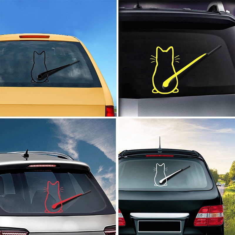 Miếng Dán Trang Trí Xe Hơi Hình Mèo Dễ Thương