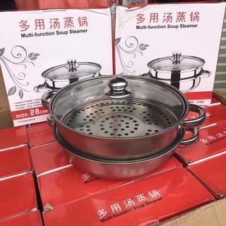 Nồi hấp inox 2 tầng