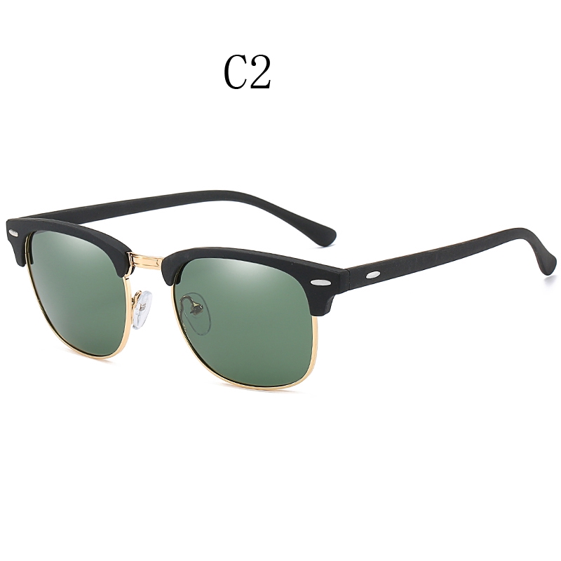 Polarized Men's Sunglasses Male Women's Wild Retro Classic Half Frame Outdoor Riding Fashion Sunglasses