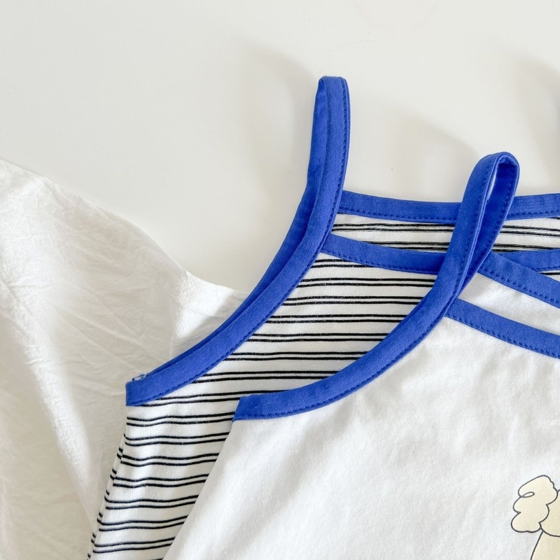 Bộ Áo Liền Quần Bằng Cotton Không Tay Thời Trang Mùa Hè Cho Bé Sơ Sinh 0-2 Tuổi