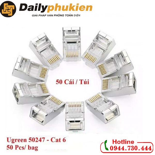 Túi Hạt mạng RJ45 cat6 50 đầu UGREEN 50247 dailyphukien