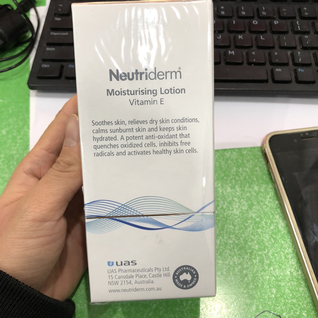 Kem dưỡng da vitamin E Neutriderm ( Hàng chính hãng - Tuýp 125ml) xuất xứ tại Australia