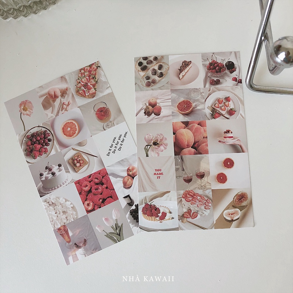 Set 2 tấm sticker Moodboard theo chủ đề màu sắc
