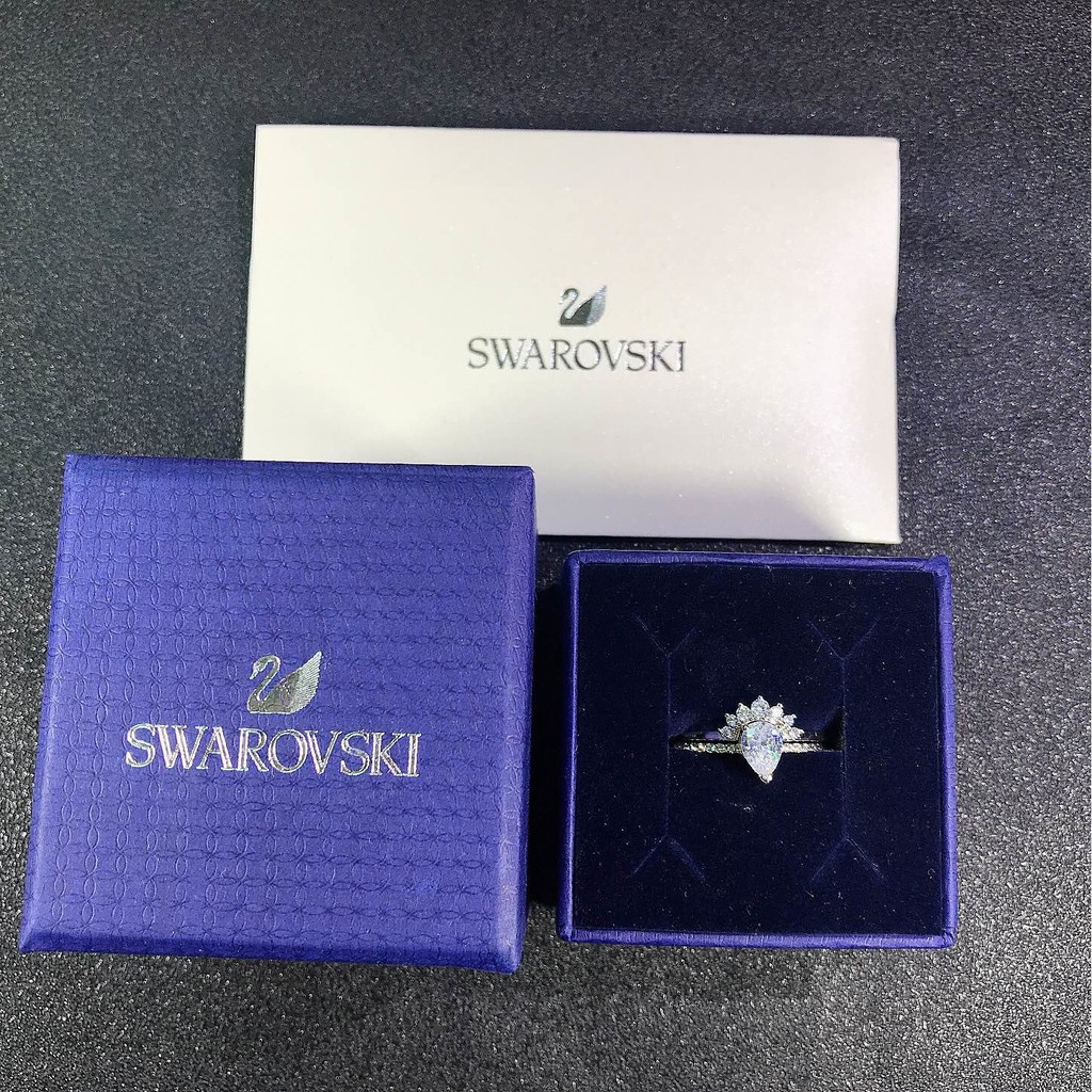 Nhẫn Kim Loại Đính Đá Swarovski Cao Cấp Sang Trọng Cho Nữ