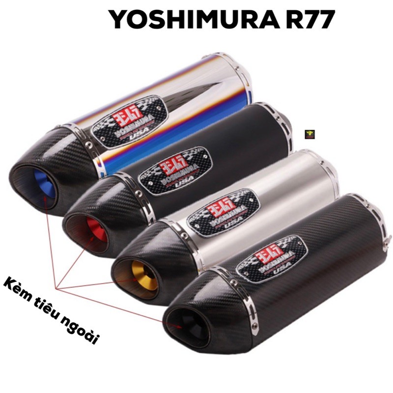 LON Pô YOSHIMURA R77 Carbon Fitber Tặng Kèm Tiêu Ngoài CNC