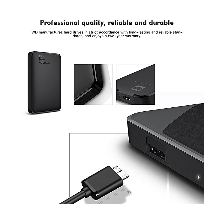 Ổ cứng di động 500GB Western WD Elements tặng túi chống sốc bh 24 tháng 1 đổi 1 | BigBuy360 - bigbuy360.vn