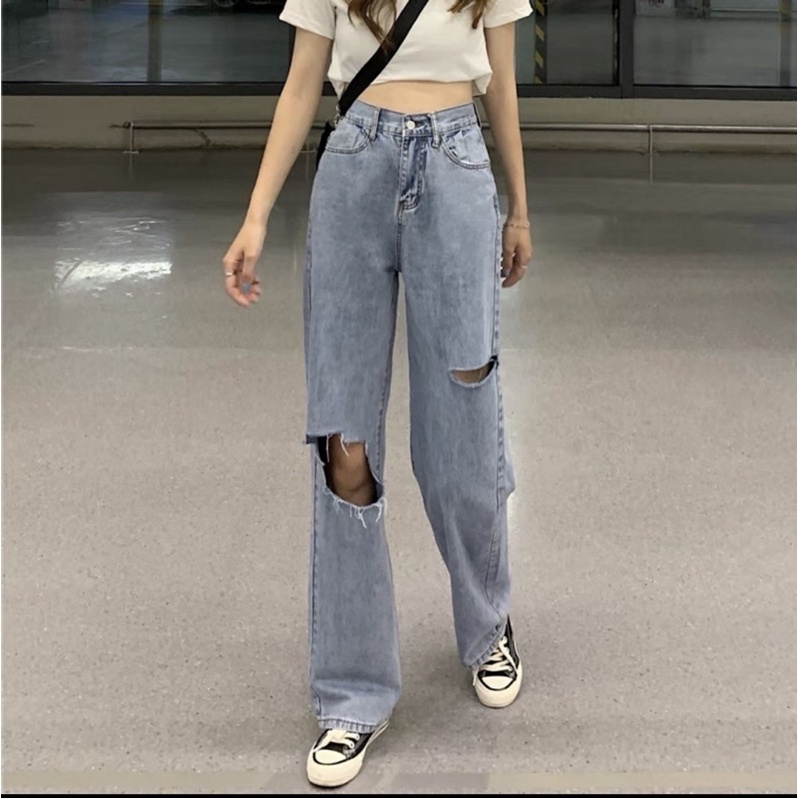 QUẦN SUÔNG RÁCH HÔNG PHẢI, Ô GỐI TRÁI