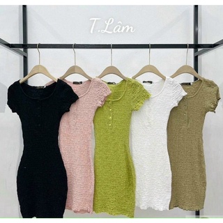 Váy body cổ tròn