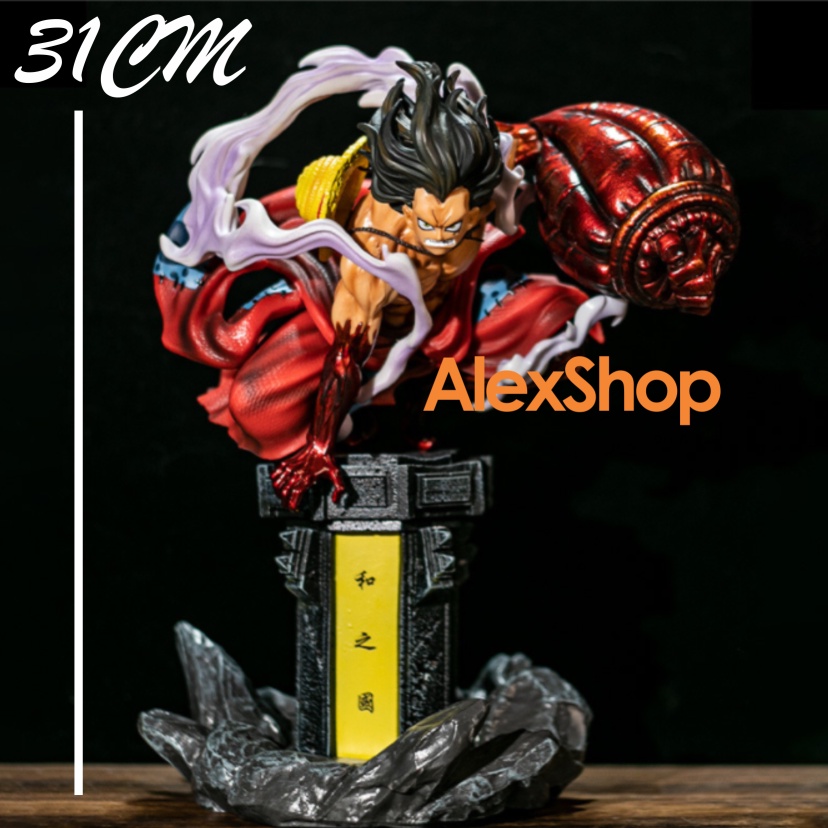 XÃ KHO  [31cm] Luffy Gear 4 Mô Hình Nhân Vật Làm Bằng Tay OnePiece