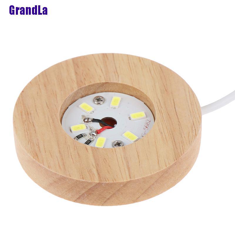 Đèn Ngủ Bóng Led Đế Gỗ + Kính Nhựa Resin Nghệ Thuật