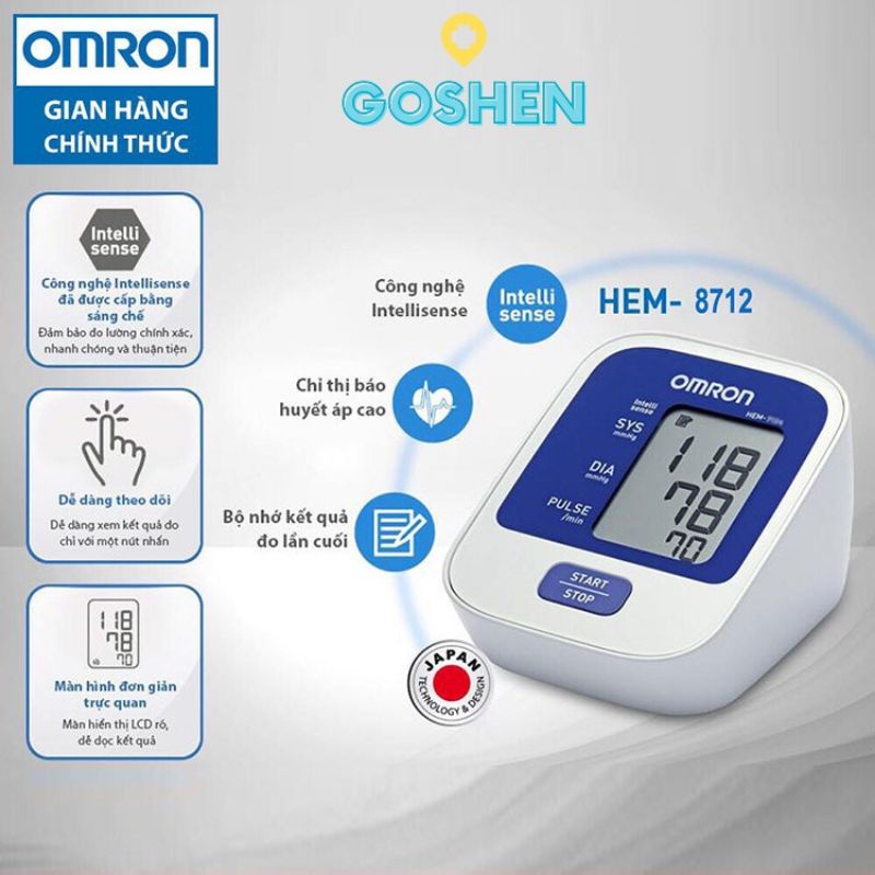 Máy Đo Huyết Áp Omron Hem8712